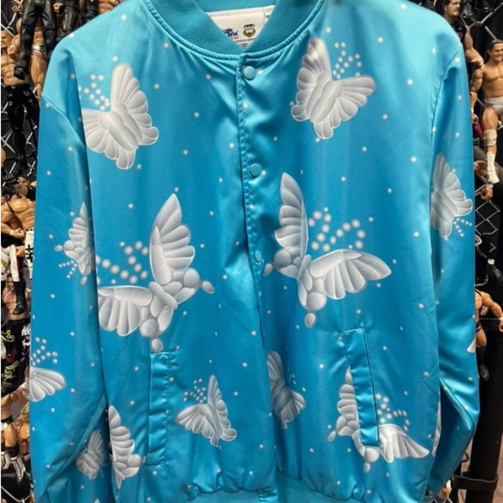 Chalk line x wwe ric flair butterfly jacket wrestling blue